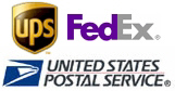 Shipping Via USPS, UPS, FedEx